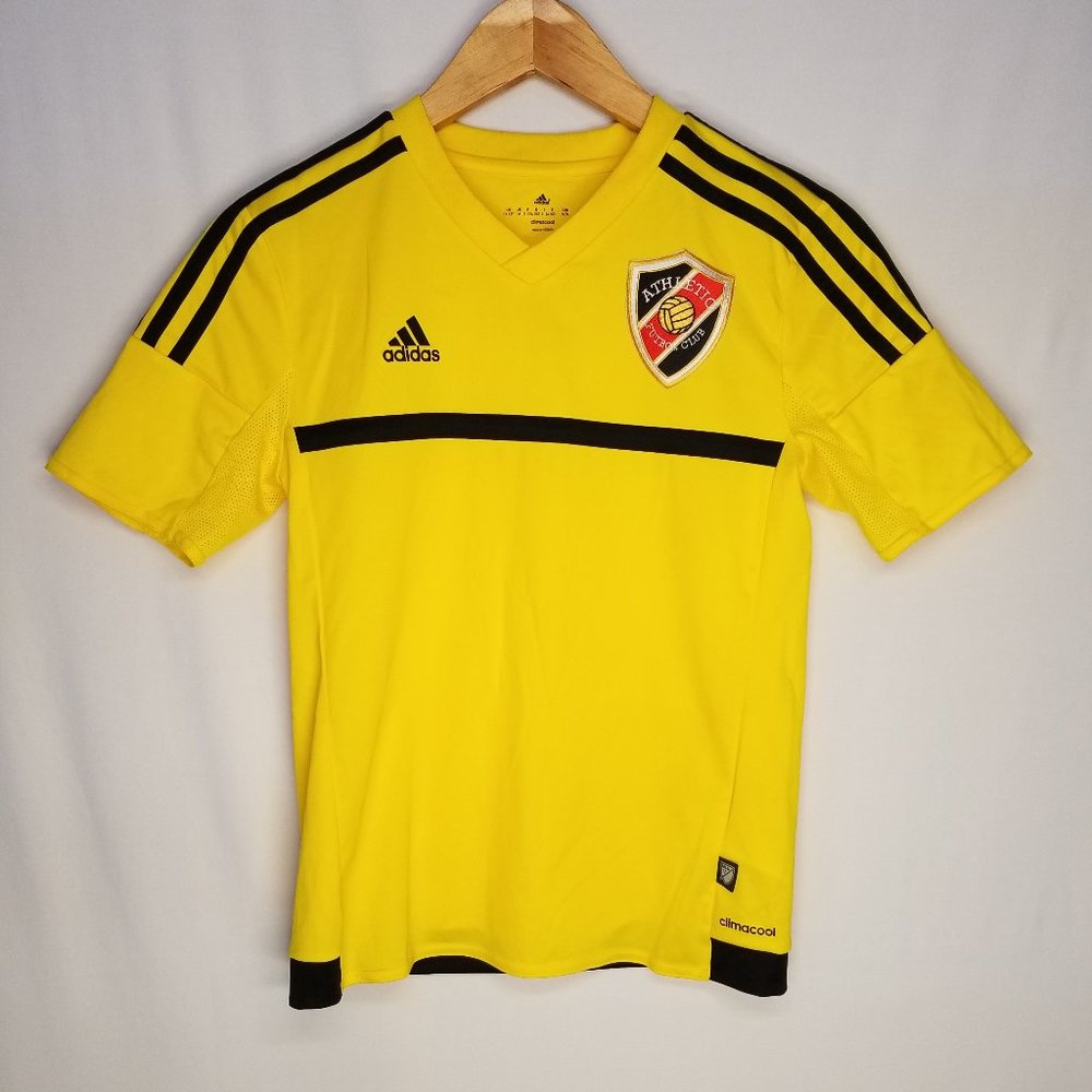 ADIDAS SHIRT BLACK ON YELLOW